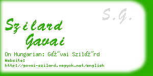 szilard gavai business card